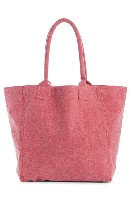 Isabel Marant Yenky Embroidered Logo Canvas Tote In Red