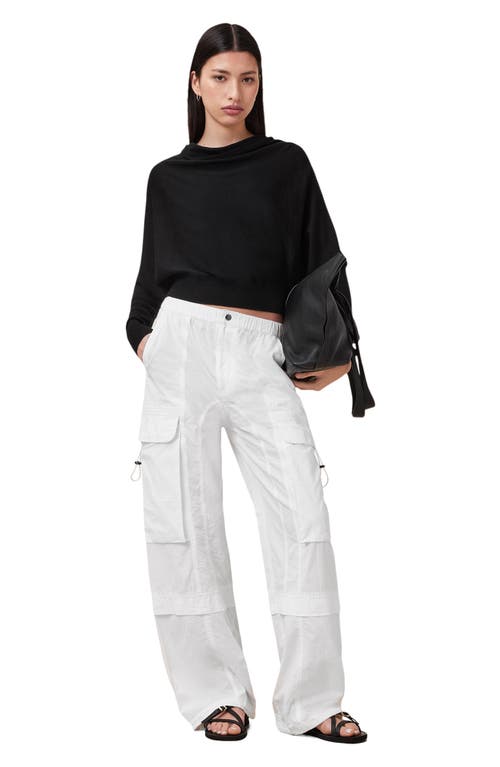 Allsaints Barbara Adjustable Cuffed Cargo Trousers In White