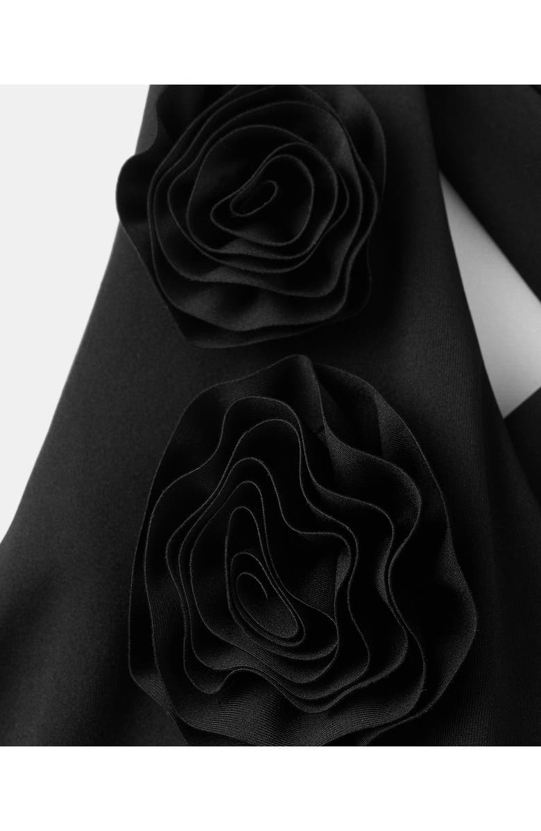 MANGO Cross Back One-Piece Swimsuit, Alternate, color, Black