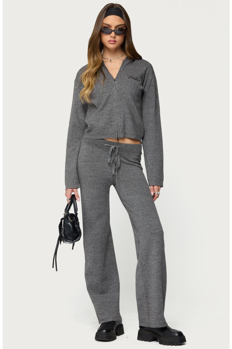 Ayah Knit Drawstring Pants, Alternate, color, DARK-GRAY-MELANGE