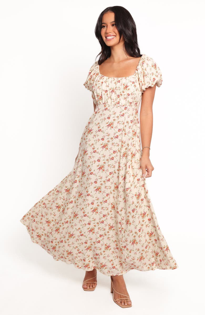 Petal & Pup Marnie Floral Print Cotton & Linen Maxi Dress, Alternate, color, Femme Floral