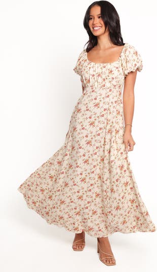 Marnie Floral Print Cotton & Linen Maxi Dress