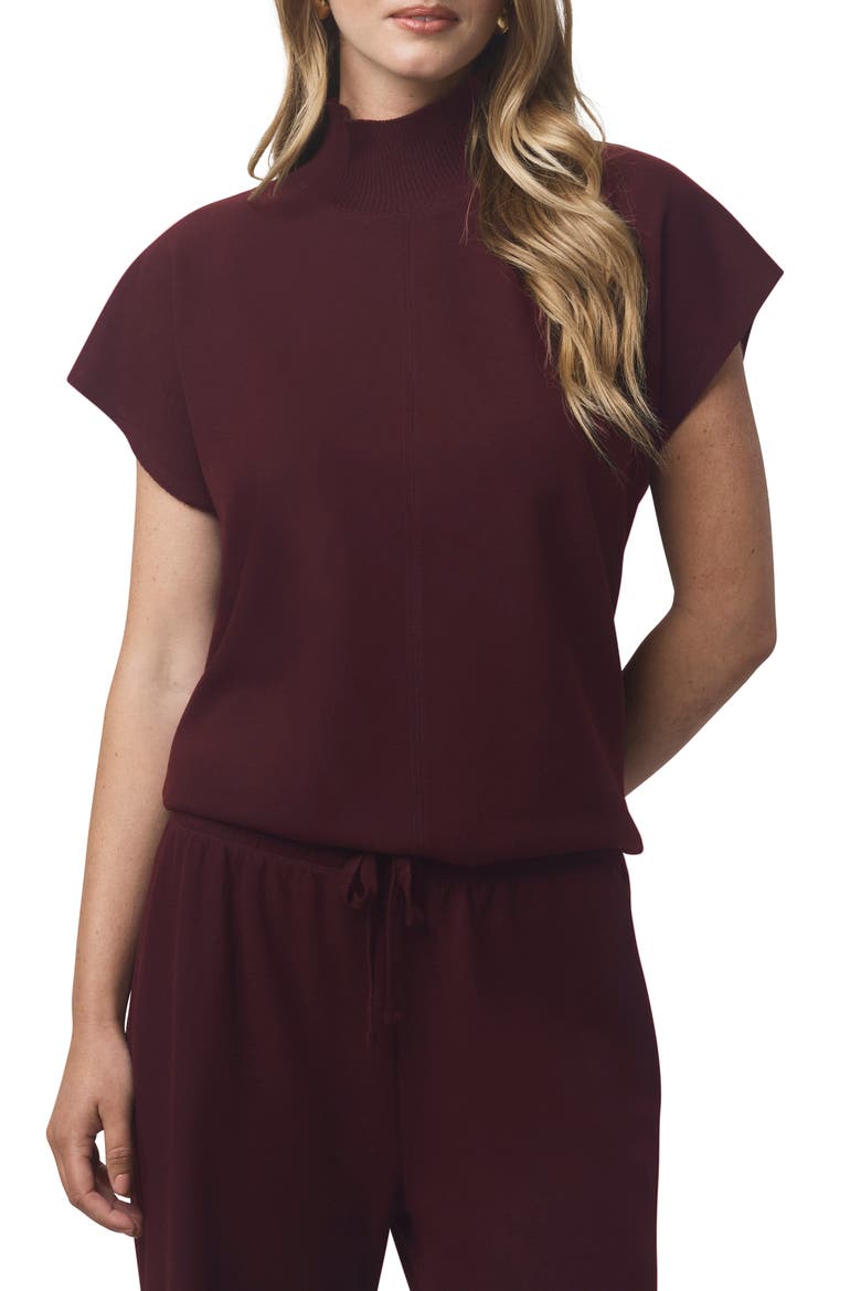 Winslow Mock Neck Pullover, Main, color, DARK PLUM PURPLE