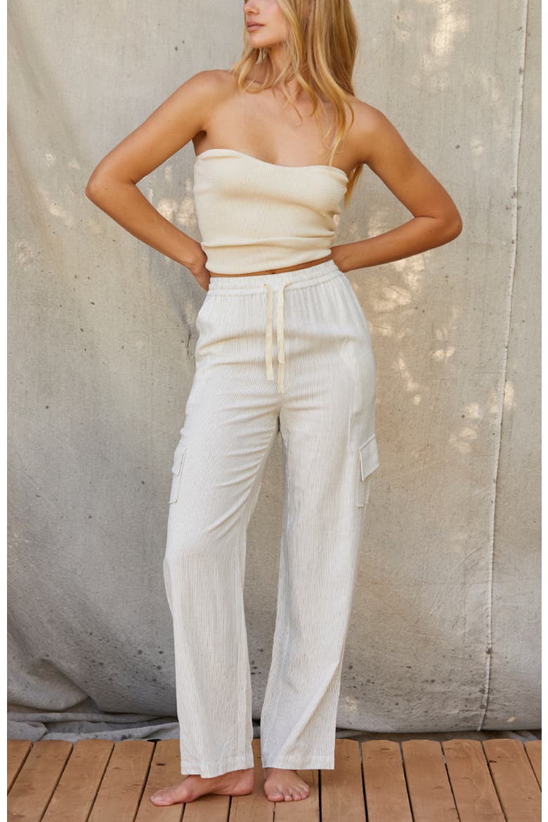 Pinstripe Pants, Alternate, color, White/Black