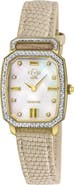 GV2 Pavia Diamond Leather Strap Watch, 25mm x 29mm