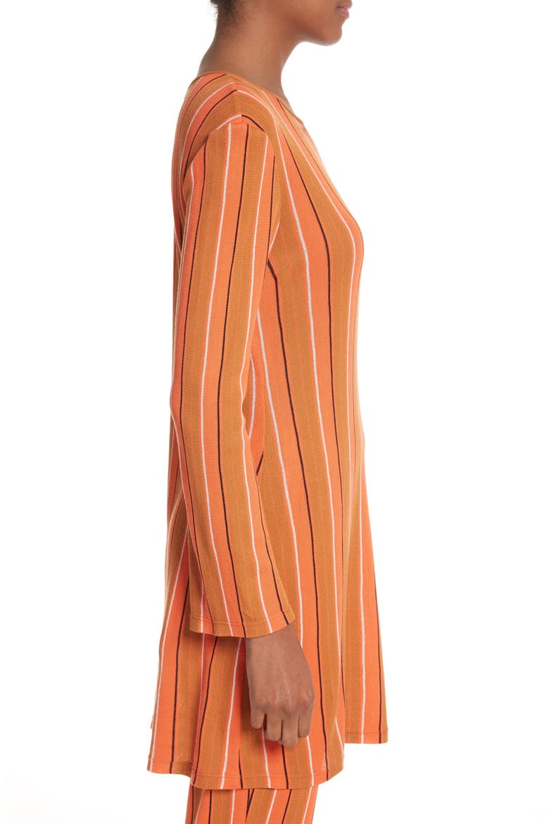 Capo Metallic Stripe Knit Tunic Dress, Alternate, color, MANGO STRIPE