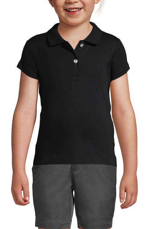 School Uniform Girls Short Sleeve Feminine Fit Interlock Polo Shirt