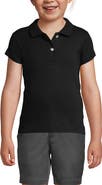 Lands' End School Uniform Girls Short Sleeve Feminine Fit Interlock Polo Shirt