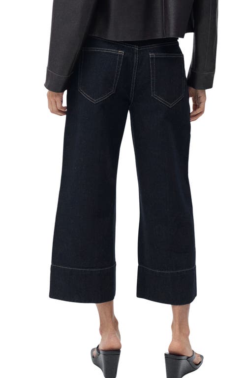 Mango Seamed Crop Wide Leg Jeans