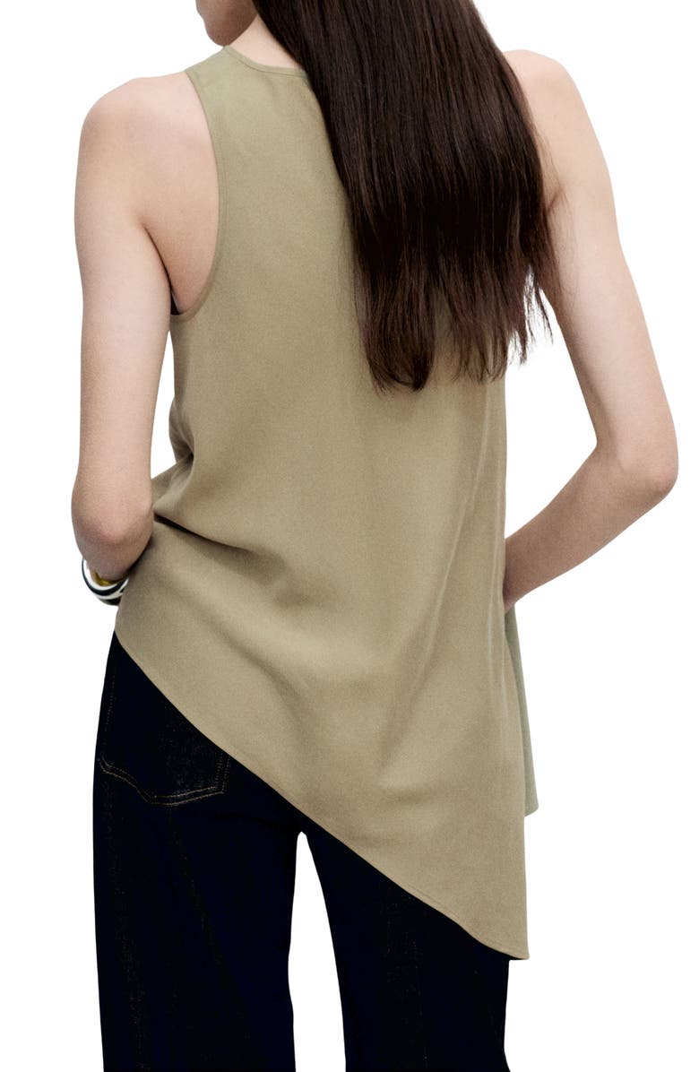 MANGO Swade Asymmetric Hem Tank, Alternate, color, Beige - Khaki