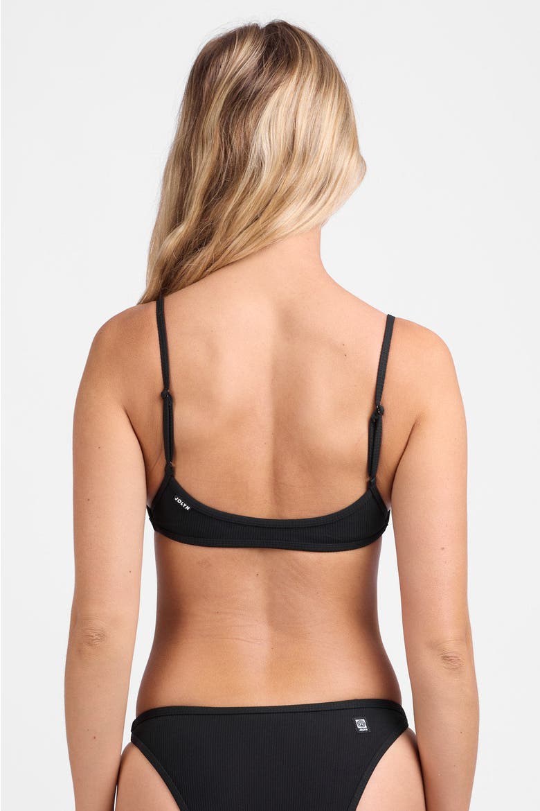 Lori Bikini Top, Alternate, color, Black Ribbed