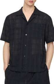 Burberry Relaxed Fit Check Cotton Voile Shirt