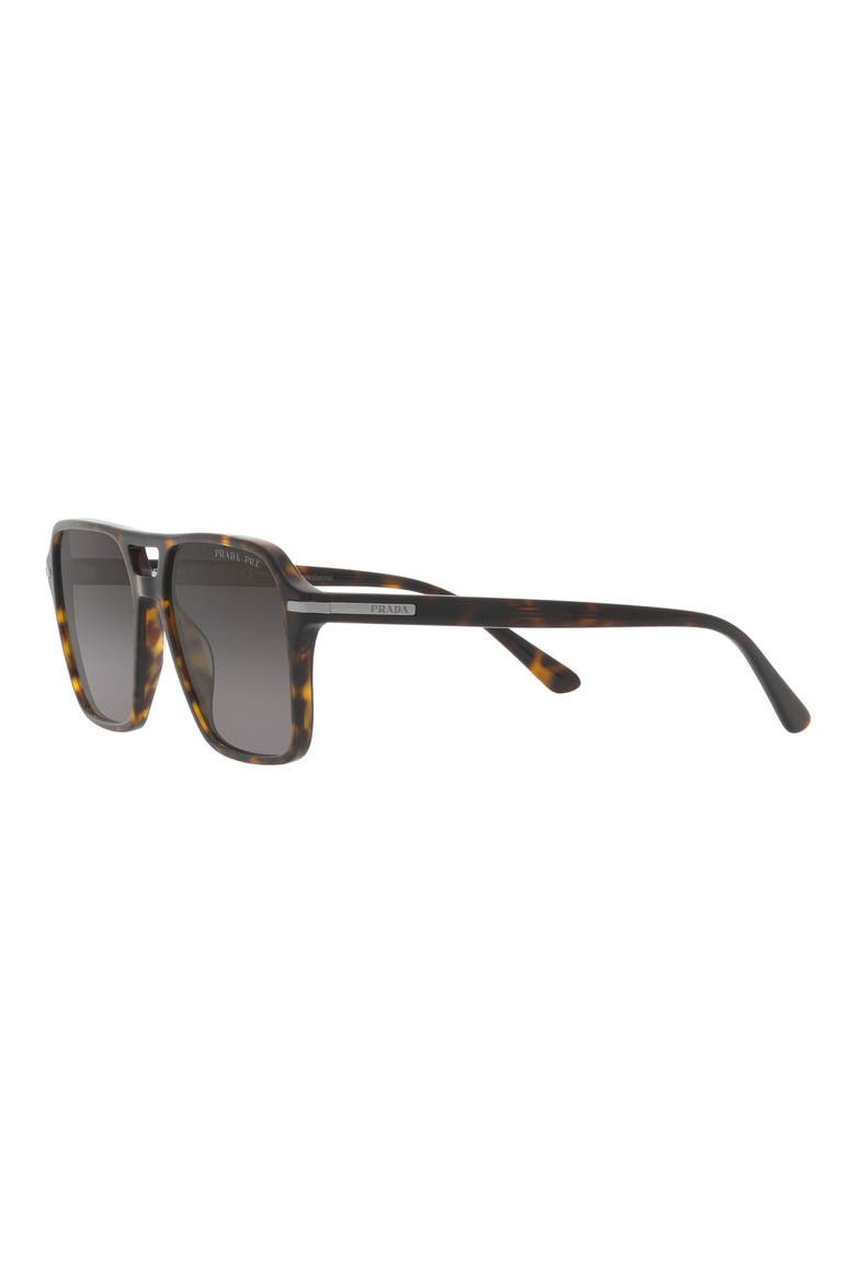 55mm Gradient Polarized Pilot Sunglasses, Alternate, color, HAVANA