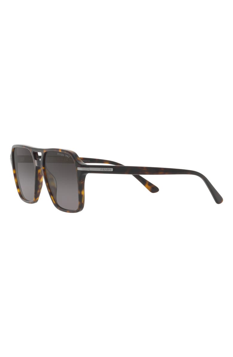 Prada 55mm Gradient Polarized Pilot Sunglasses, Alternate, color,