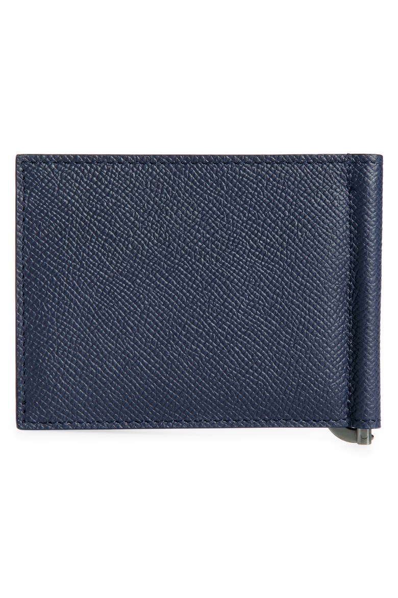 Double Gancio Leather Bifold Wallet, Alternate, color, NEW NAVY NERO