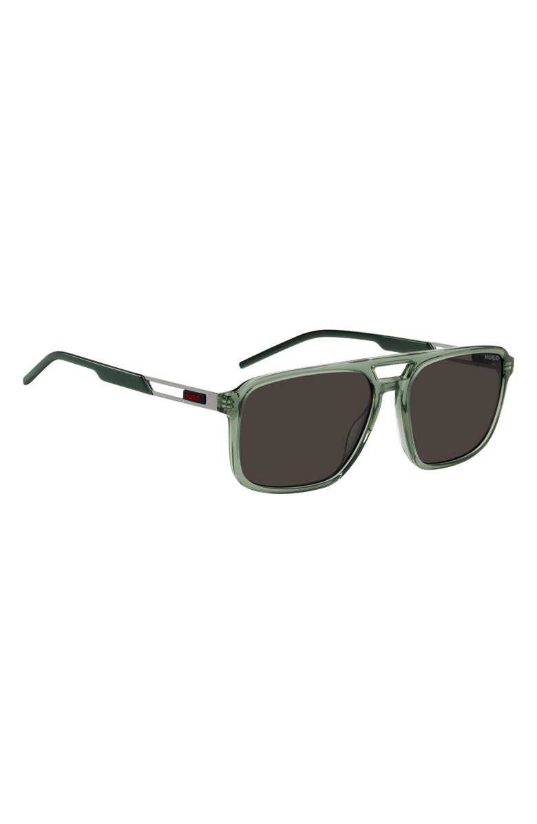 BOSS 58mm Navigator Sunglasses, Alternate, color, Green/ Grey