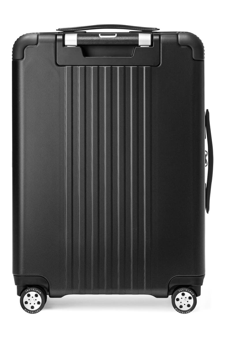 #MY4810 Cabin Trolley Carry-On Spinner Luggage, Alternate, color, BLACK