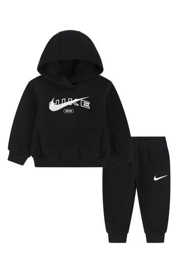 Nike Club Fleece Hoodie & Joggers In Black