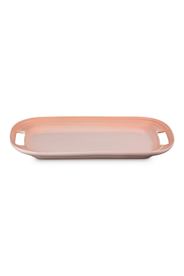 Stoneware Serving Platter, Main, color, PEACH