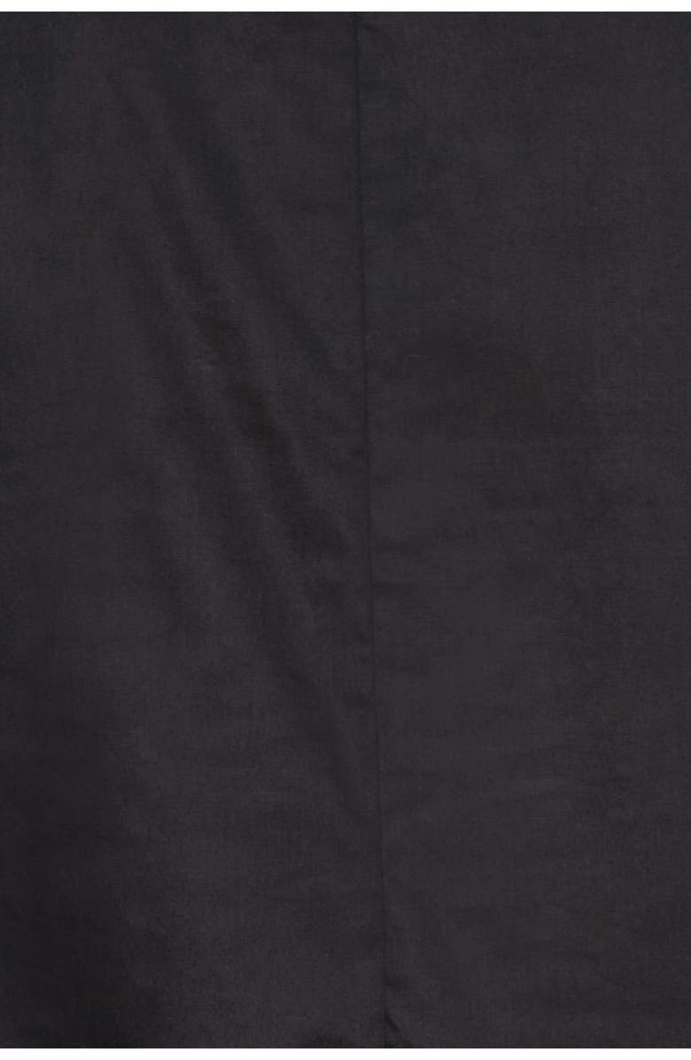 The Lulo Project Fuego Ruched Balloon Sleeve Stretch Cotton Fit & Flare Dress, Alternate, color, Black