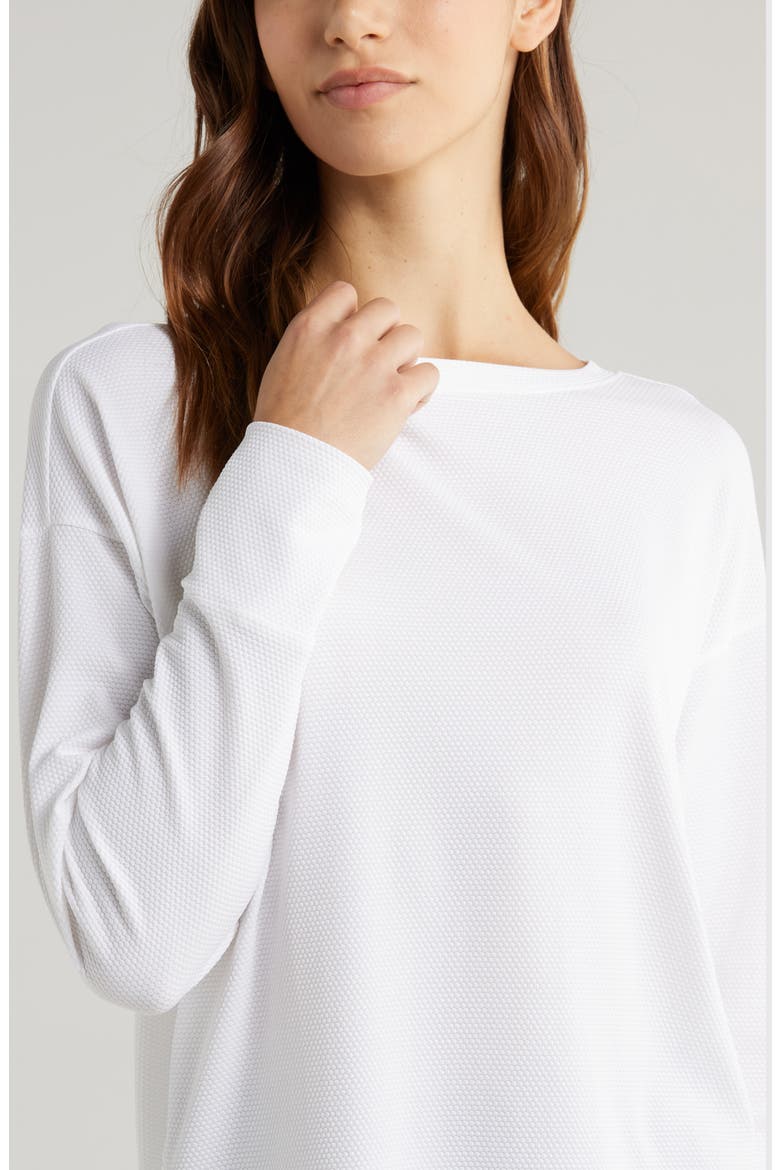 Textured Equilibrium Long Sleeve T-Shirt, Alternate, color, WHITE