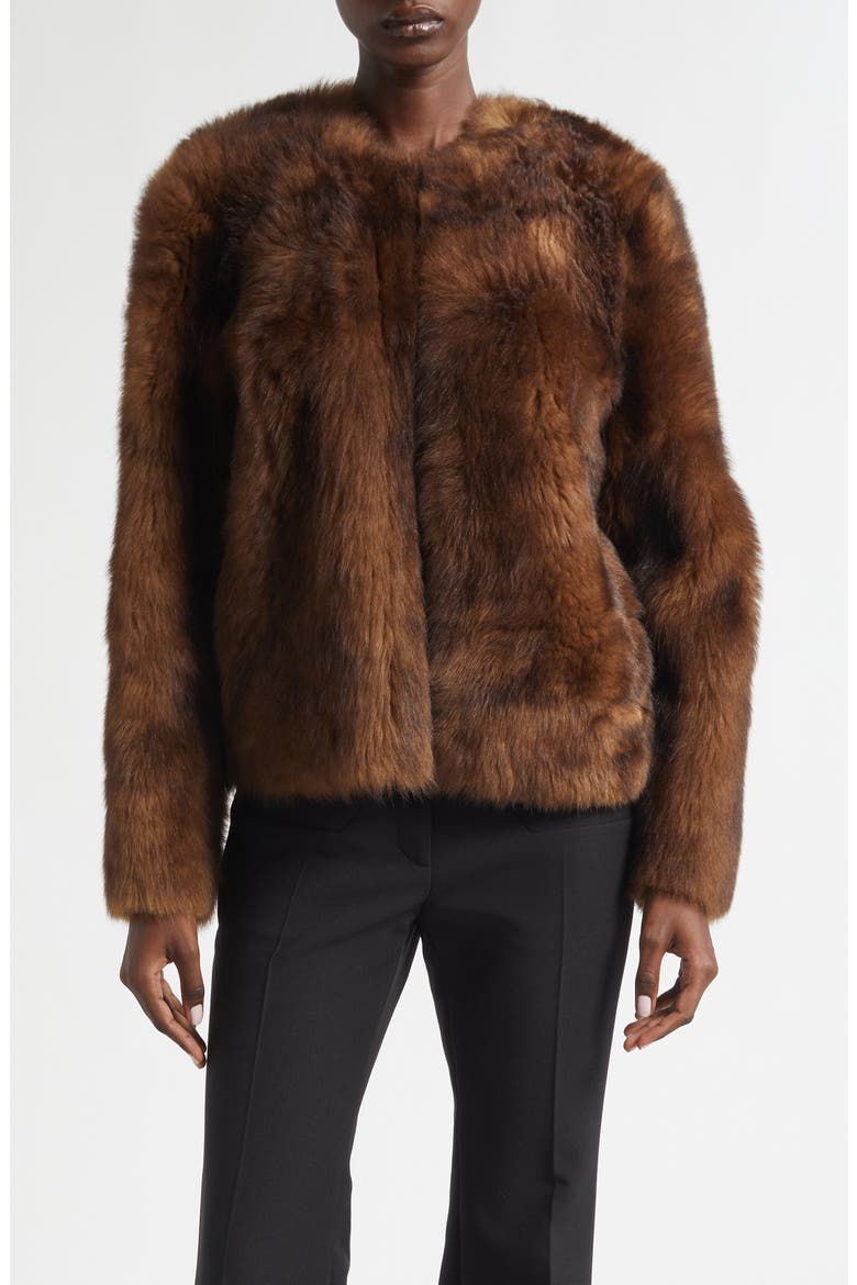 Hypnotic Tip Genuine Shearling Jacket, Main, color, TOFFEE