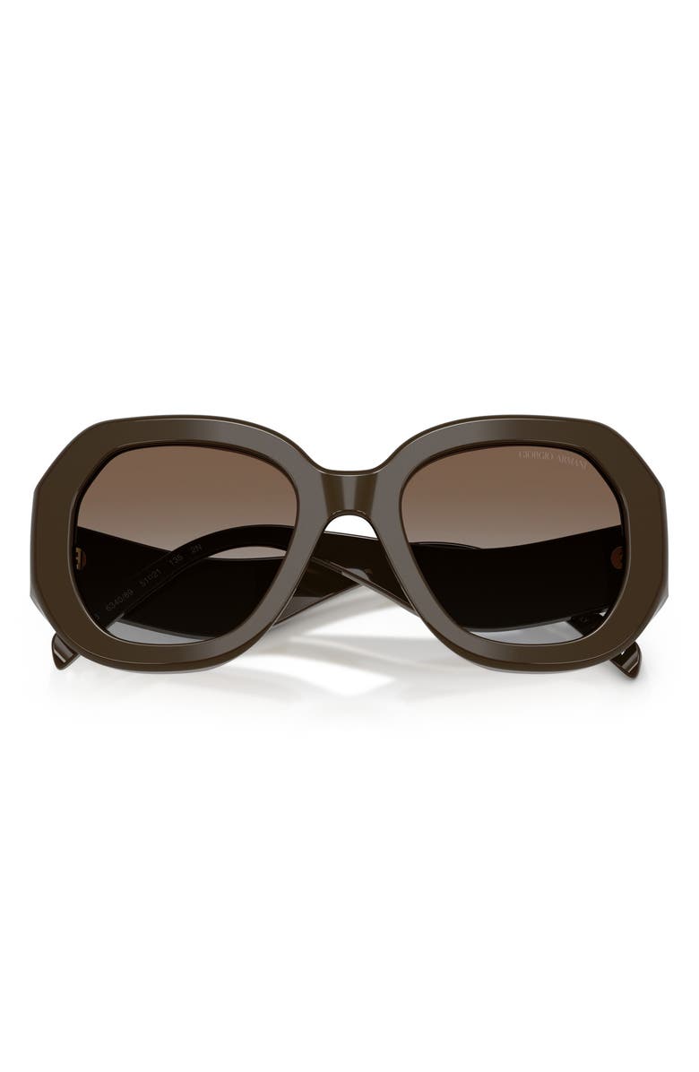 AX Armani Exchange 51mm Gradient Square Sunglasses, Alternate, color, Brown / Grey Gradient Brown