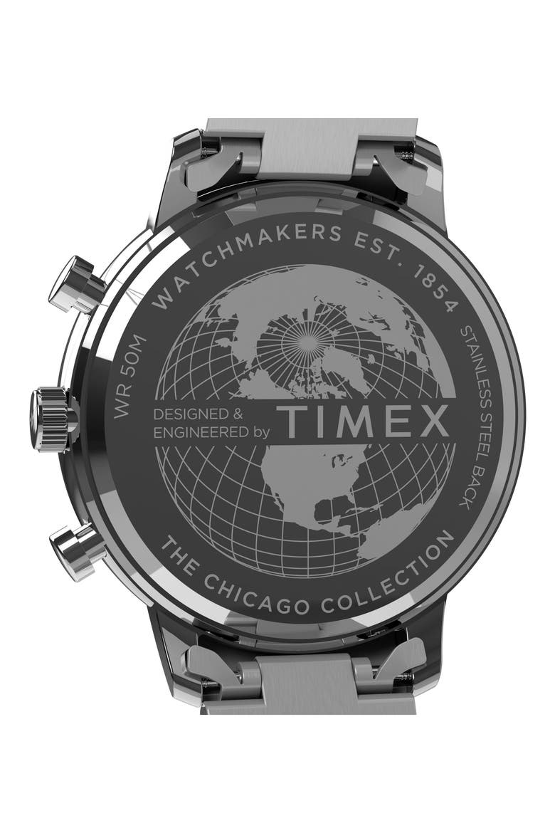 Chicago Chronograph Bracelet Watch, 45mm, Alternate, color, STAINLESS STEEL