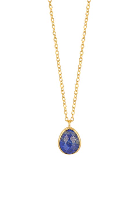 Wellness Faceted Green Agate Teardrop Pendant Necklace