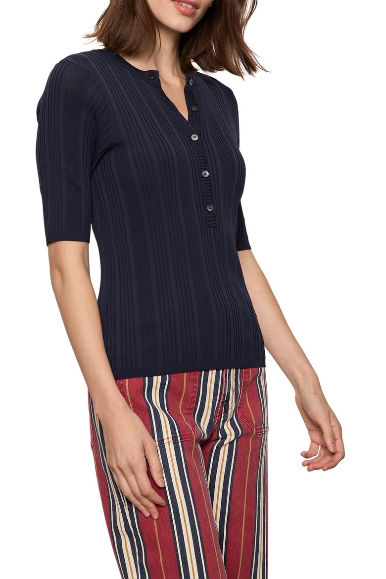 Air Of Ease Rib Top, Alternate, color, NAVY BLUE