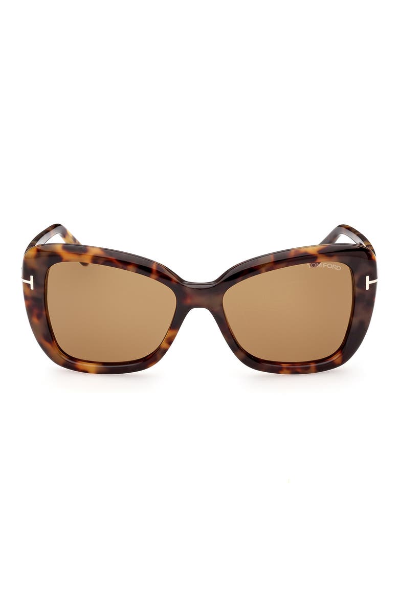 Maeve 55mm Gradient Butterfly Sunglasses, Main, color, COLOURED HAVANA / ROVIEX
