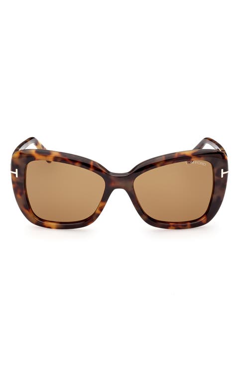 Maeve 55mm Gradient Butterfly Sunglasses