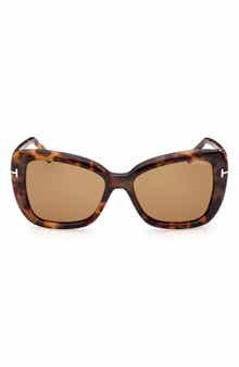 TOM FORD Maeve 55mm Gradient Butterfly Sunglasses