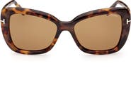 TOM FORD Maeve 55mm Gradient Butterfly Sunglasses