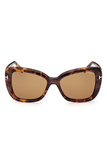 Tom Ford Maeve 55mm Gradient Butterfly Sunglasses