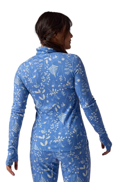 Backcountry Cedars Rws Merino Mid-wt Baselayer Funnel Neck Top In Blue