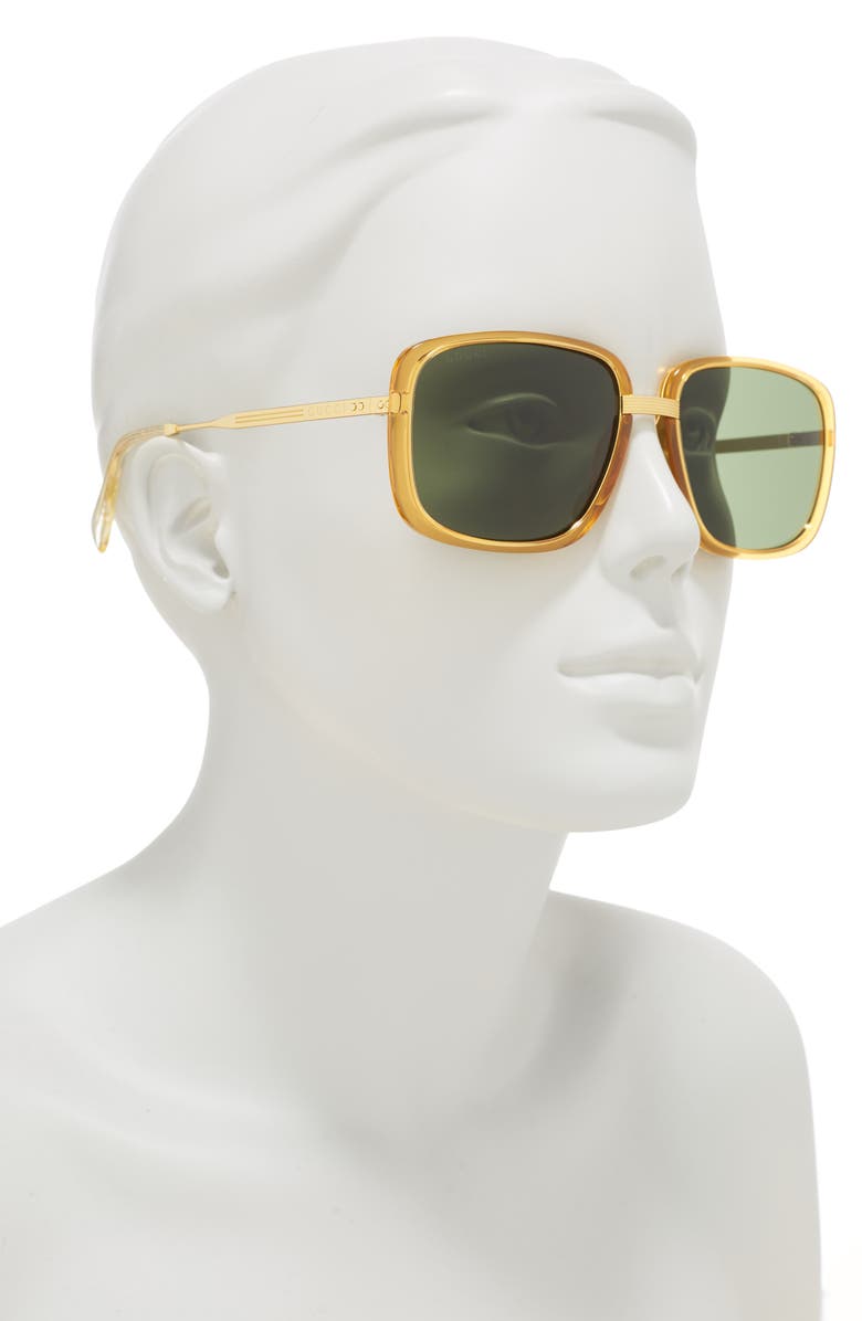 Gucci 61mm Square Sunglasses, Alternate, color,