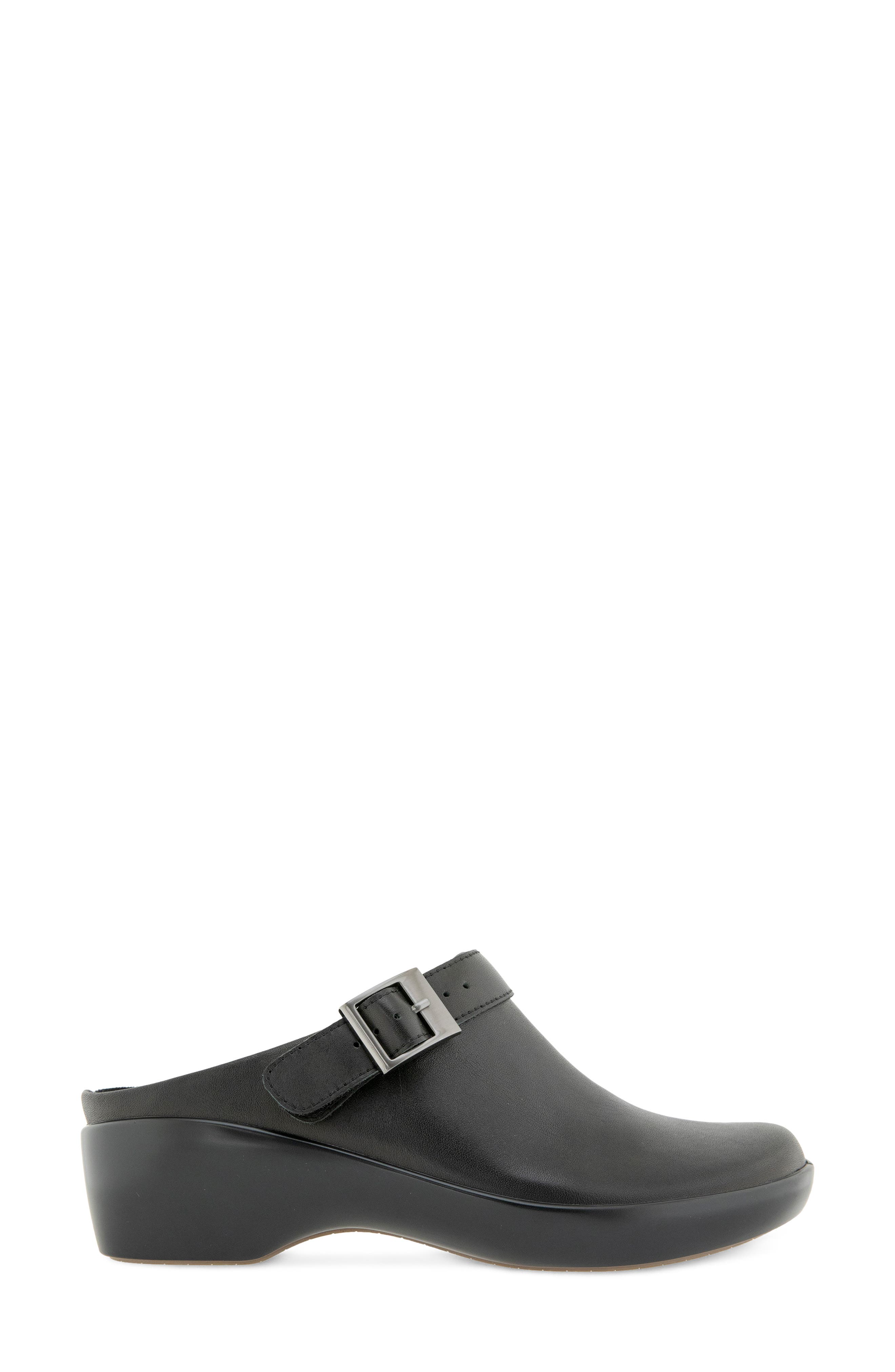 Clarice Leather Clog, Alternate, color, BLACK LEATHER
