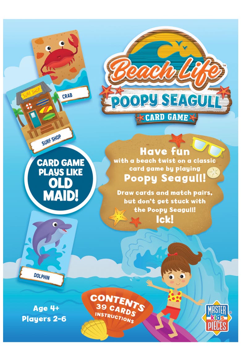 Beach Life - Poopy Seagull Card Game, Alternate, color, Multicolor
