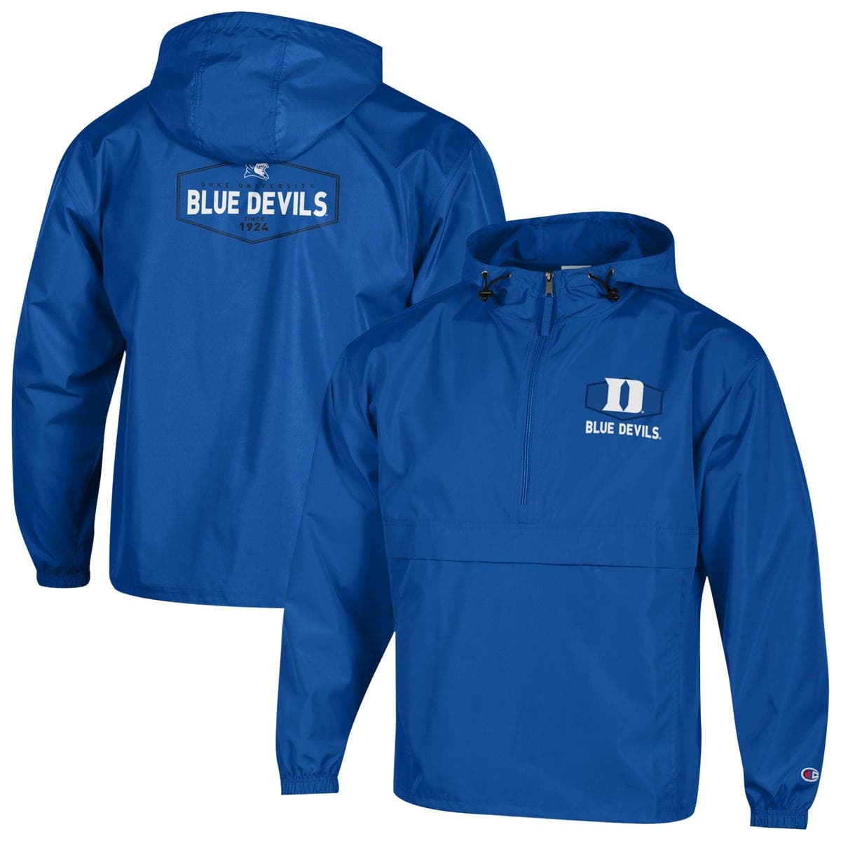 Champion Men's Champion Royal Duke Blue Devils Delay Packable Half-Zip ...