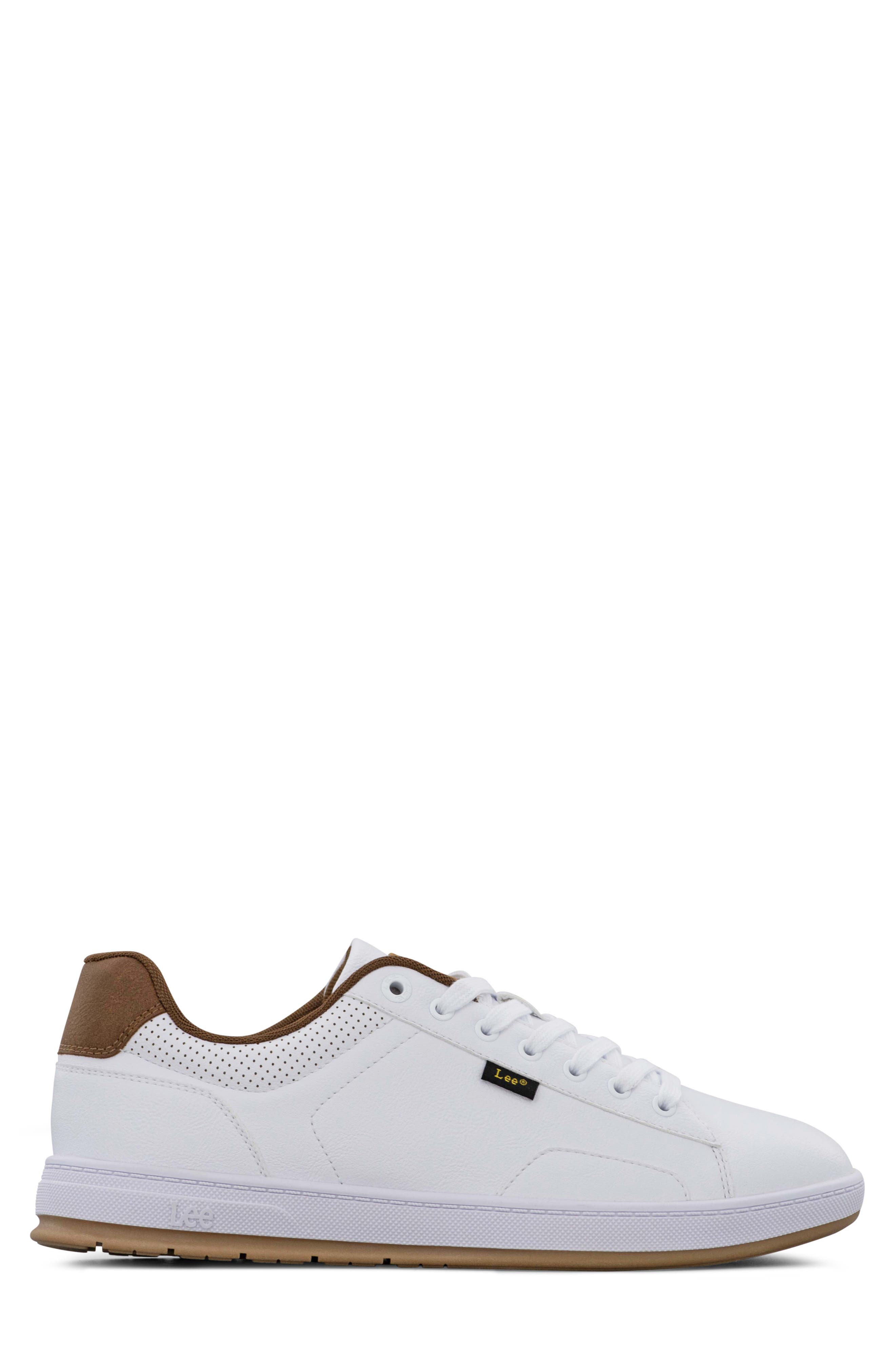 Dante Faux Leather Sneaker, Alternate, color, WHITE/ BRITISH TAN