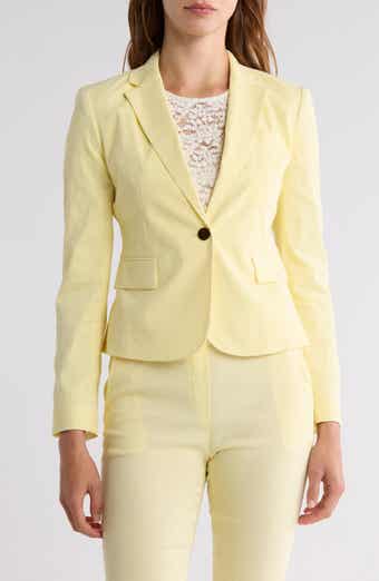 Theory Shrunken Stretch Linen Blend Blazer