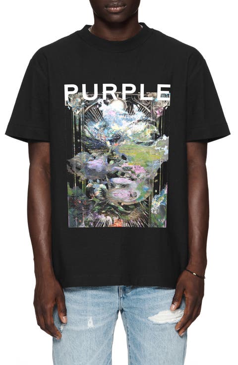 Purple Brand グラフィック ロゴ ニット ジャージー 半袖Tシャツ 30642719_59550105_600.jpg
