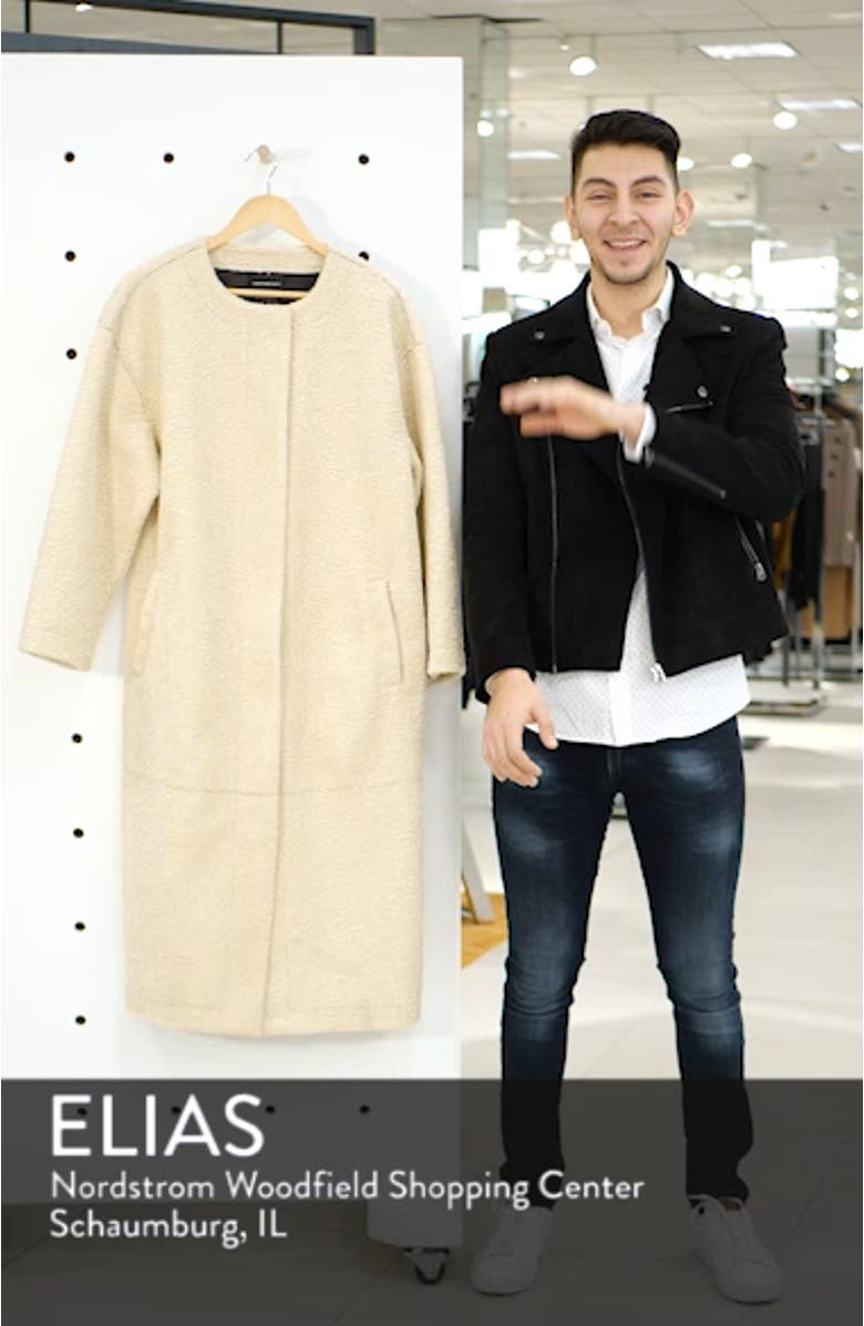 Long Faux Shearling Coat, sales video thumbnail