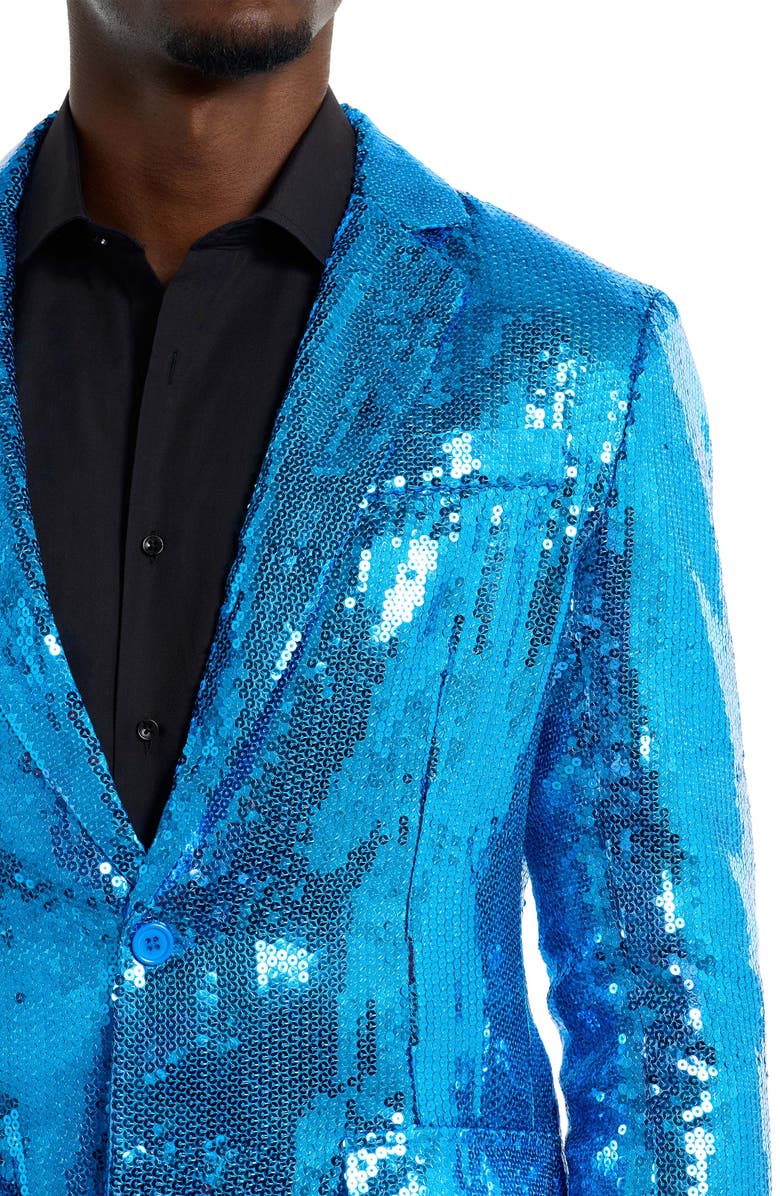 OppoSuits Sequin Blue Blazer, Alternate, color, Blue