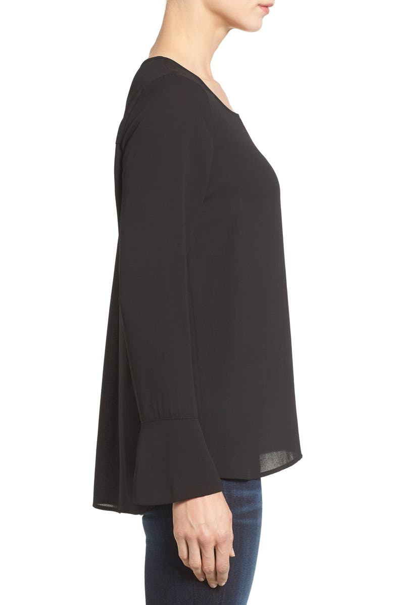 Pleione Bell Cuff High/Low Blouse, Alternate, color, 