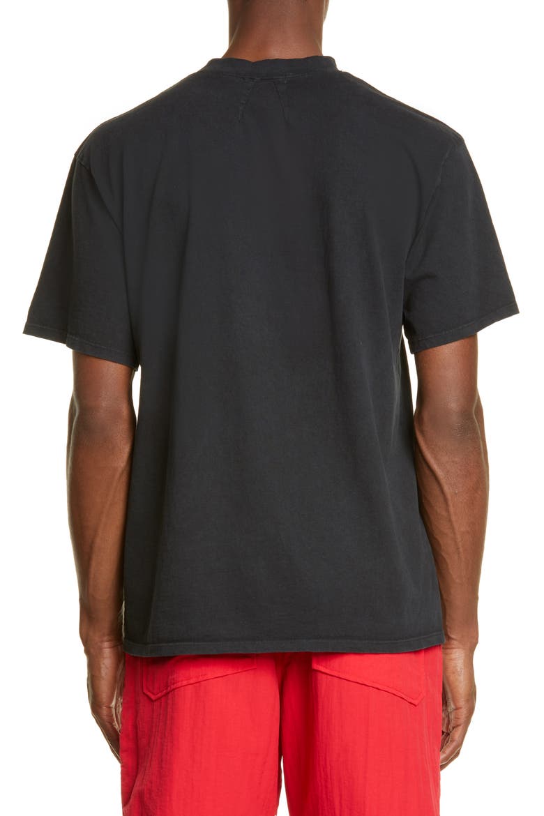 Vertical Print Logo T-Shirt (Nordstrom Exclusive), Alternate, color, BLACK