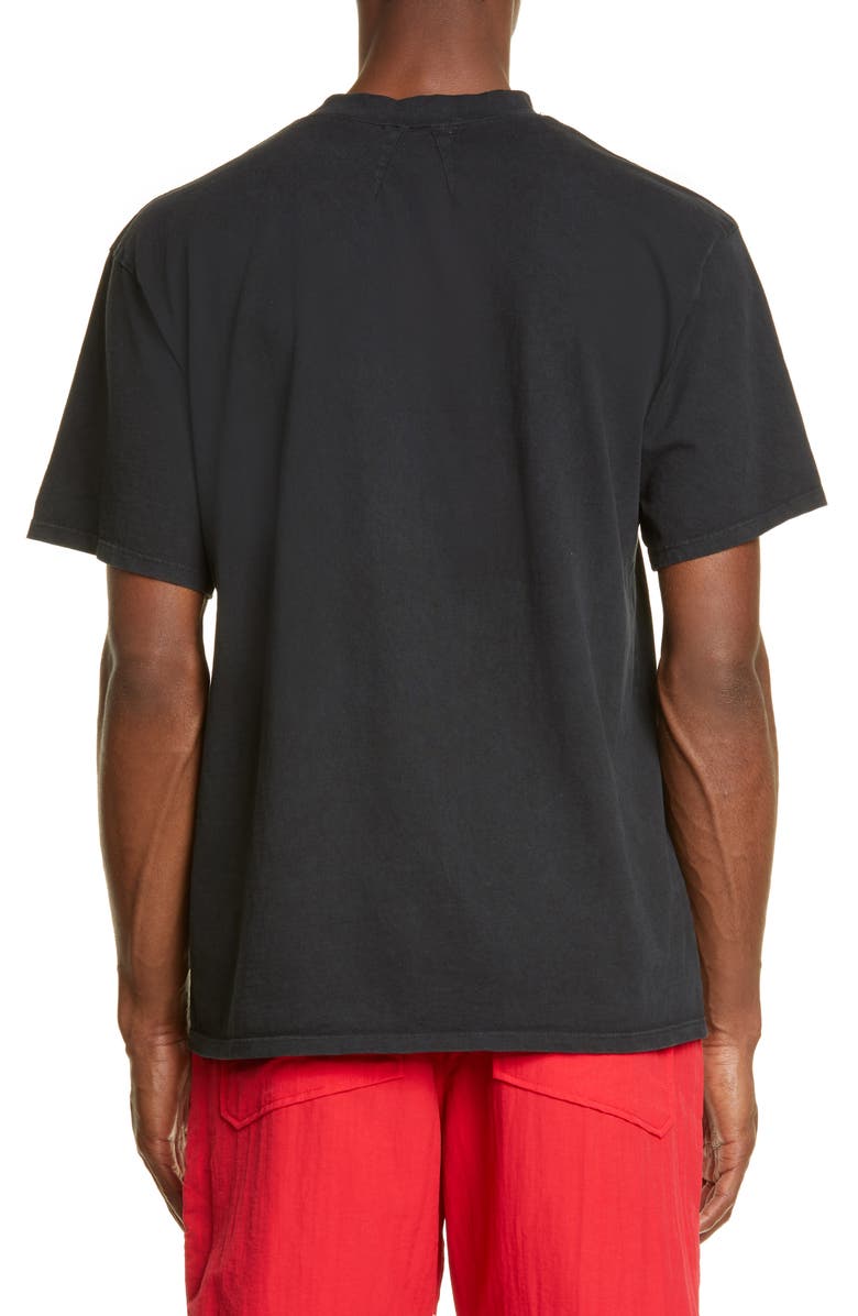 Rhude Vertical Print Logo T-Shirt, Alternate, color, 