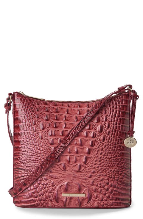 Katie Croc Embossed Leather Crossbody Bag