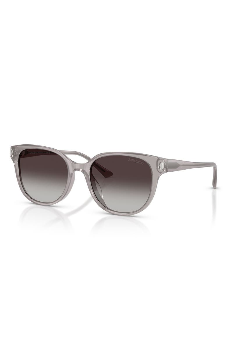 Jimmy Choo 55mm Gradient Phantos Sunglasses, Alternate, color, Opaline Gray / Gradient Gray